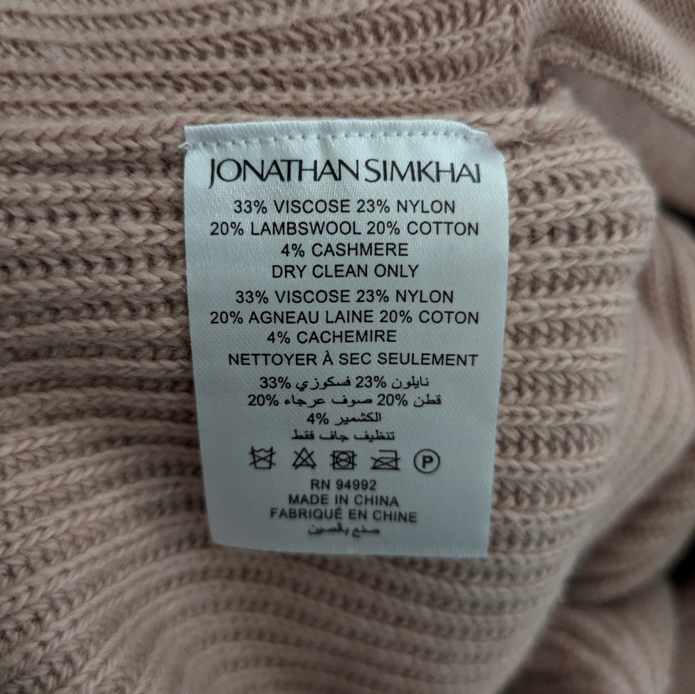 Jonathan Simkhai Nina Cashmere Wool Jogger Pants Size S Dusk Pink - Picture 7 of 7
